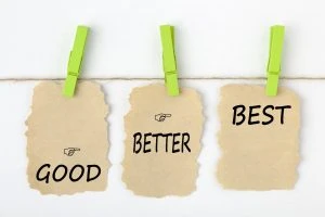 Good Better Best Concept